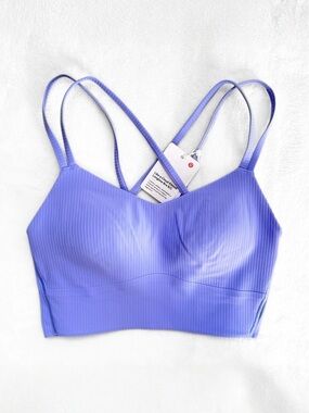 NWT Lululemon Like a Cloud Ribbed Longline Bra - Dusty Lilac – Size 4 (B/C)